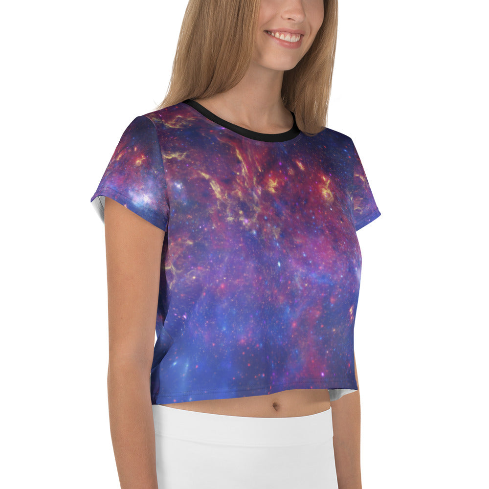 Milky Way Center - 3 Views (Women's Crop Tee)