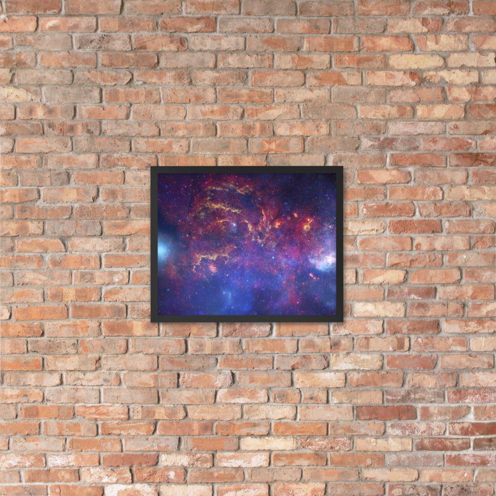 Milky Way Center - 3 Views (Poster - Matte Framed)