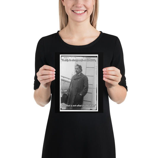 Einstein Aboard a Ship with Quote (Poster - Photo Paper)