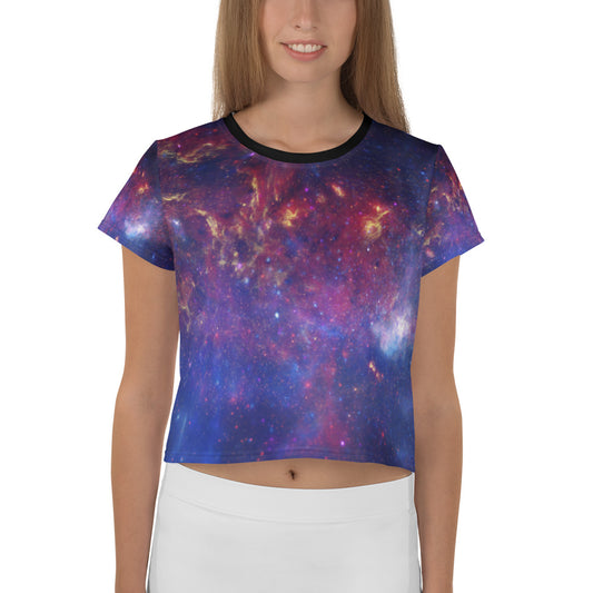 Milky Way Center - 3 Views (Women's Crop Tee)