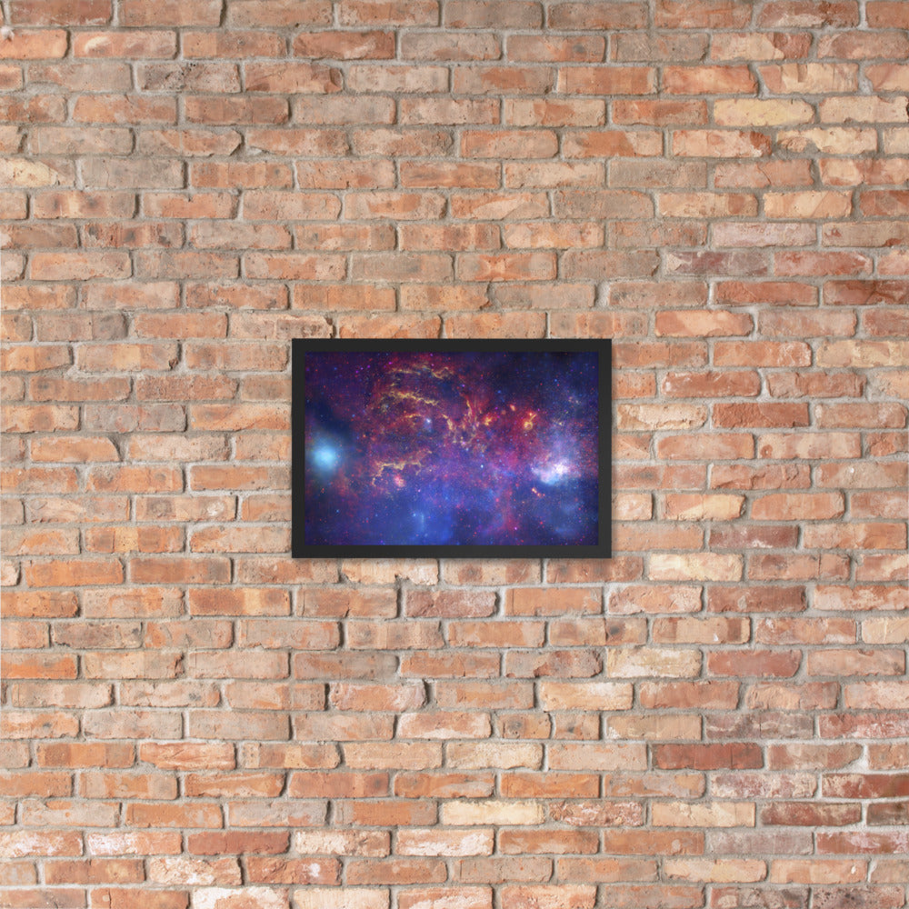 Milky Way Center - 3 Views (Poster - Matte Framed)