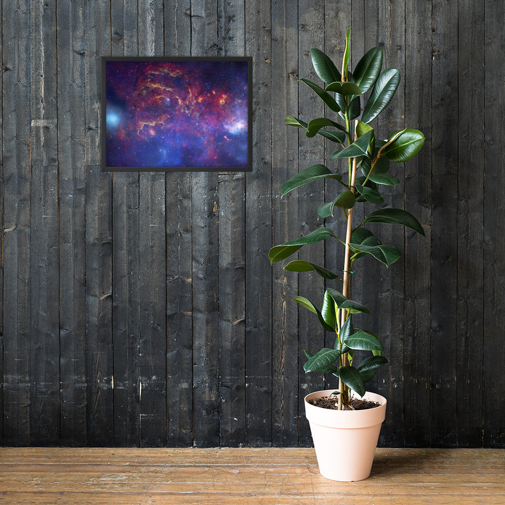 Milky Way Center - 3 Views (Poster - Photo Paper Framed)