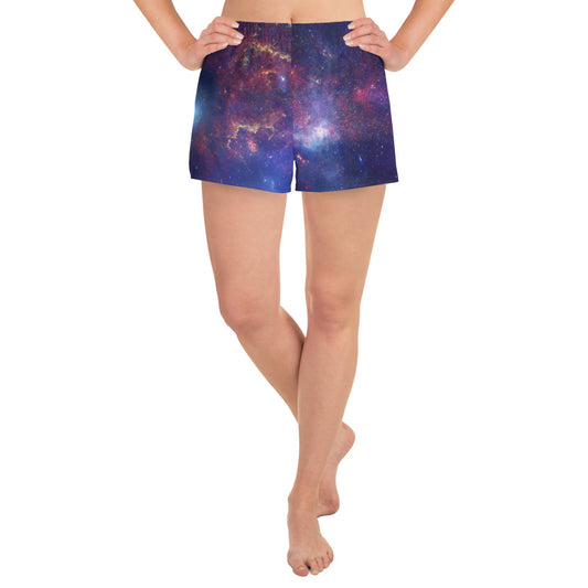 Milky Way Center - 3 Views (Women's Athletic Short Shorts)