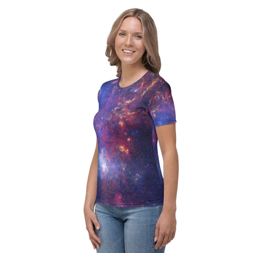 Milky Way Center - 3 Views (Women's Crew Neck T-shirt)