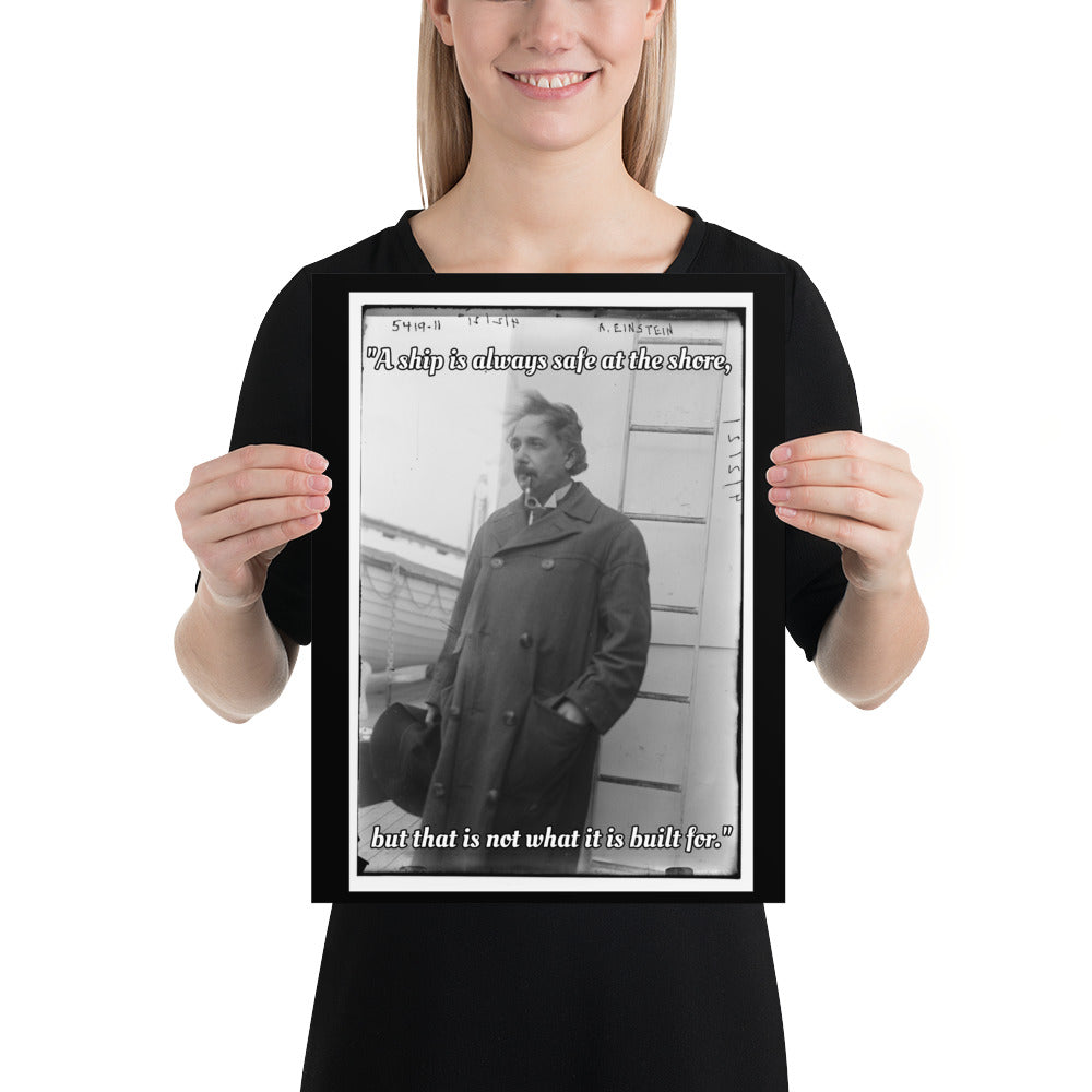 Einstein Aboard a Ship with Quote (Poster - Photo Paper)