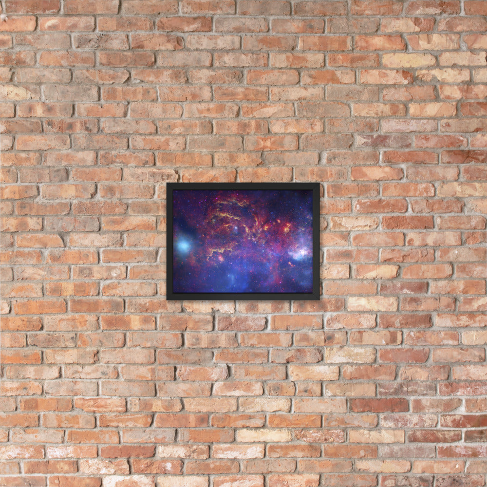 Milky Way Center - 3 Views (Poster - Matte Framed)