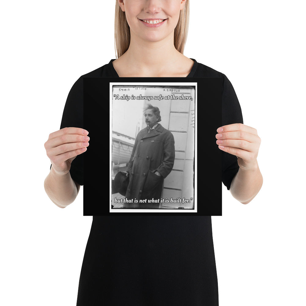 Einstein Aboard a Ship with Quote (Poster - Photo Paper)