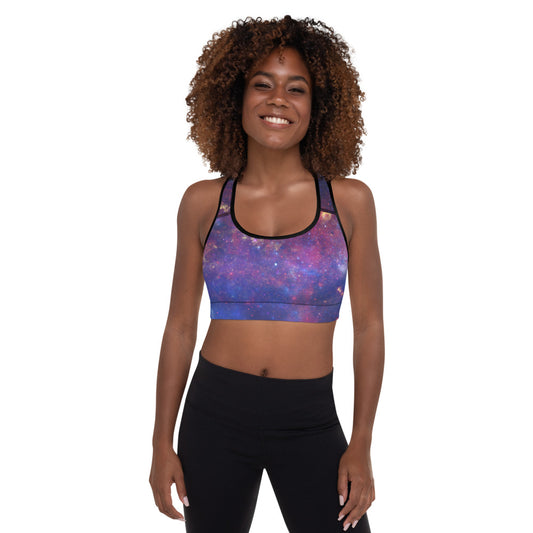 Milky Way Center - 3 Views (Padded Sports Bra)