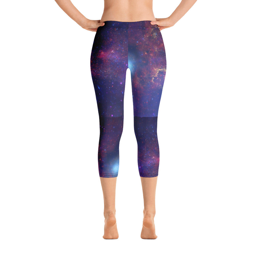 Milky Way Center - 3 Views (Women's Capri Leggings)