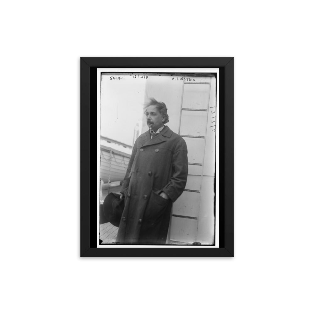 Einstein Aboard a Ship (Poster - Photo Paper Framed)