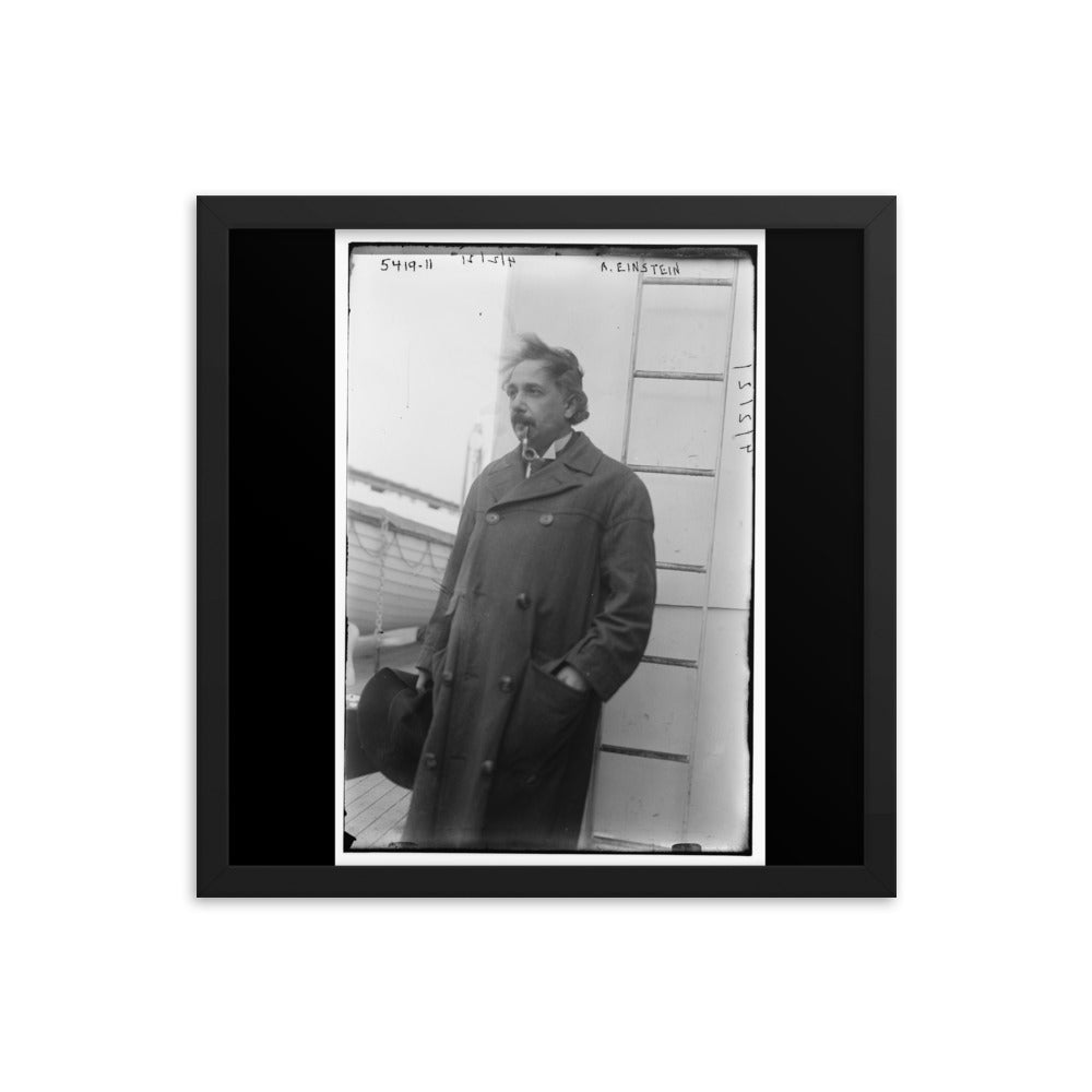 Einstein Aboard a Ship (Poster - Photo Paper Framed)