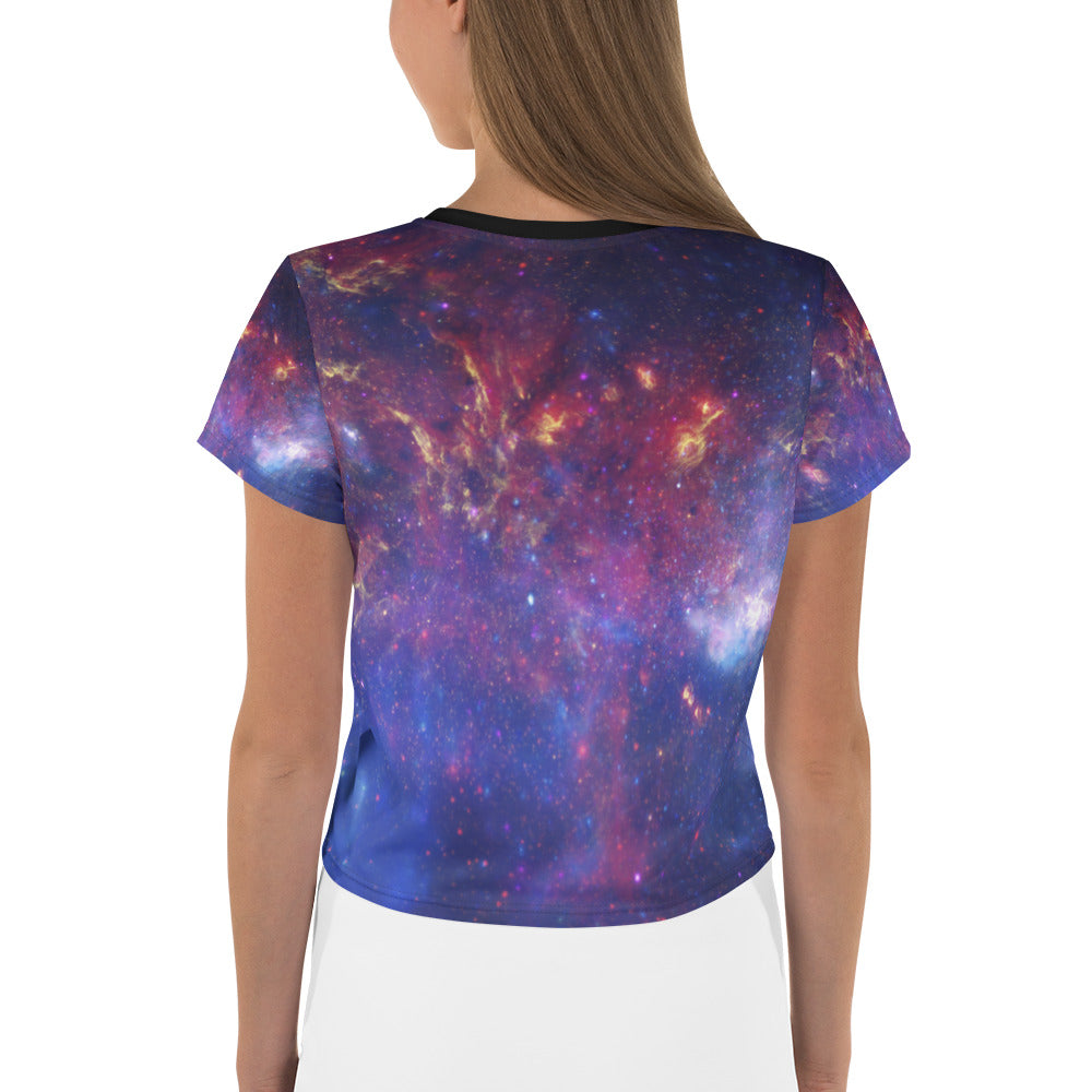 Milky Way Center - 3 Views (Women's Crop Tee)
