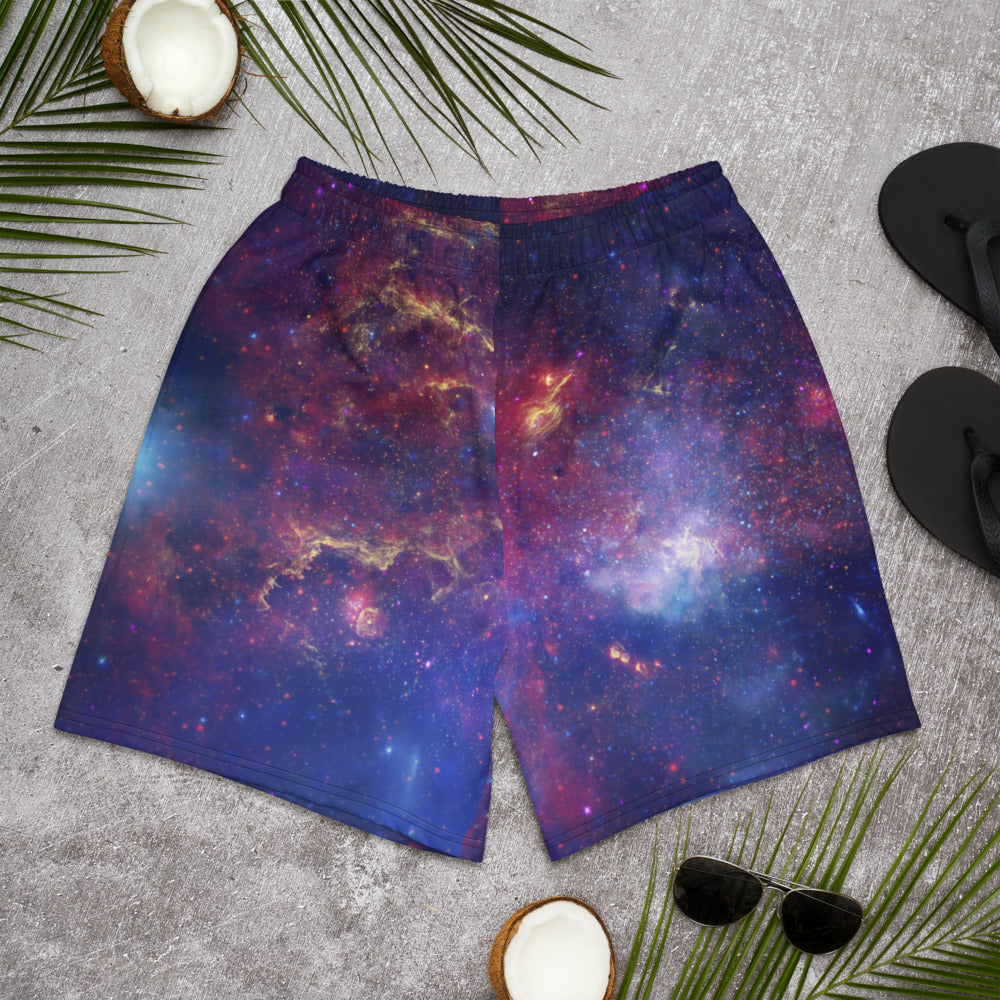 Milky Way Center - 3 Views (Men's Athletic Long Shorts)