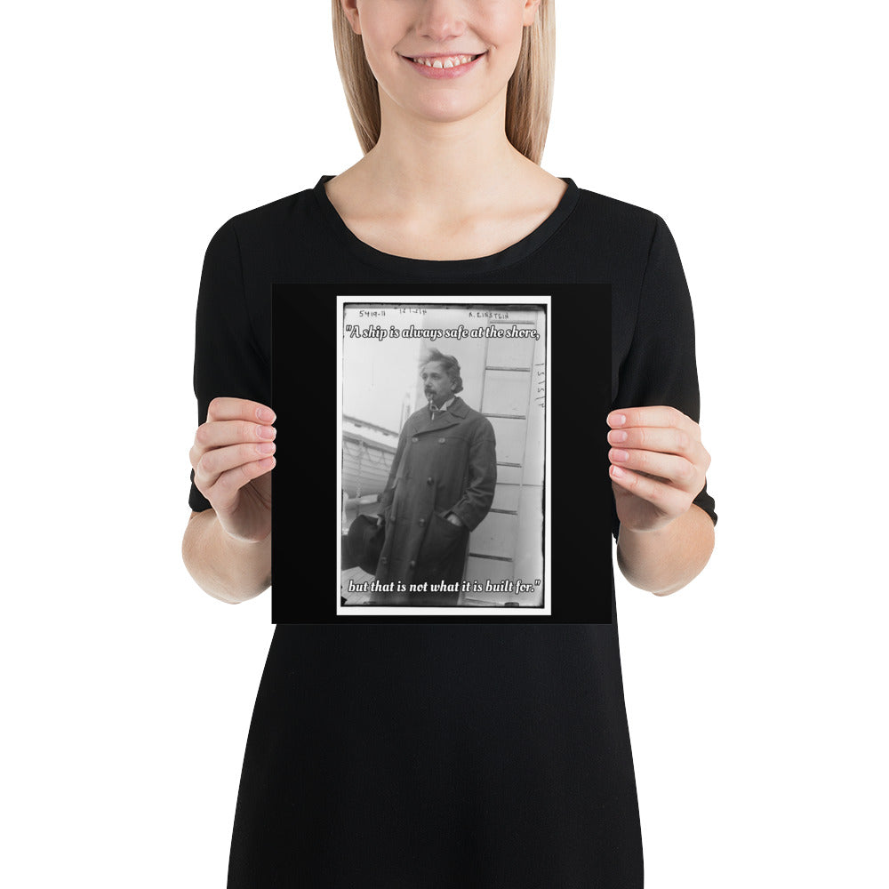 Einstein Aboard a Ship with Quote (Poster - Photo Paper)