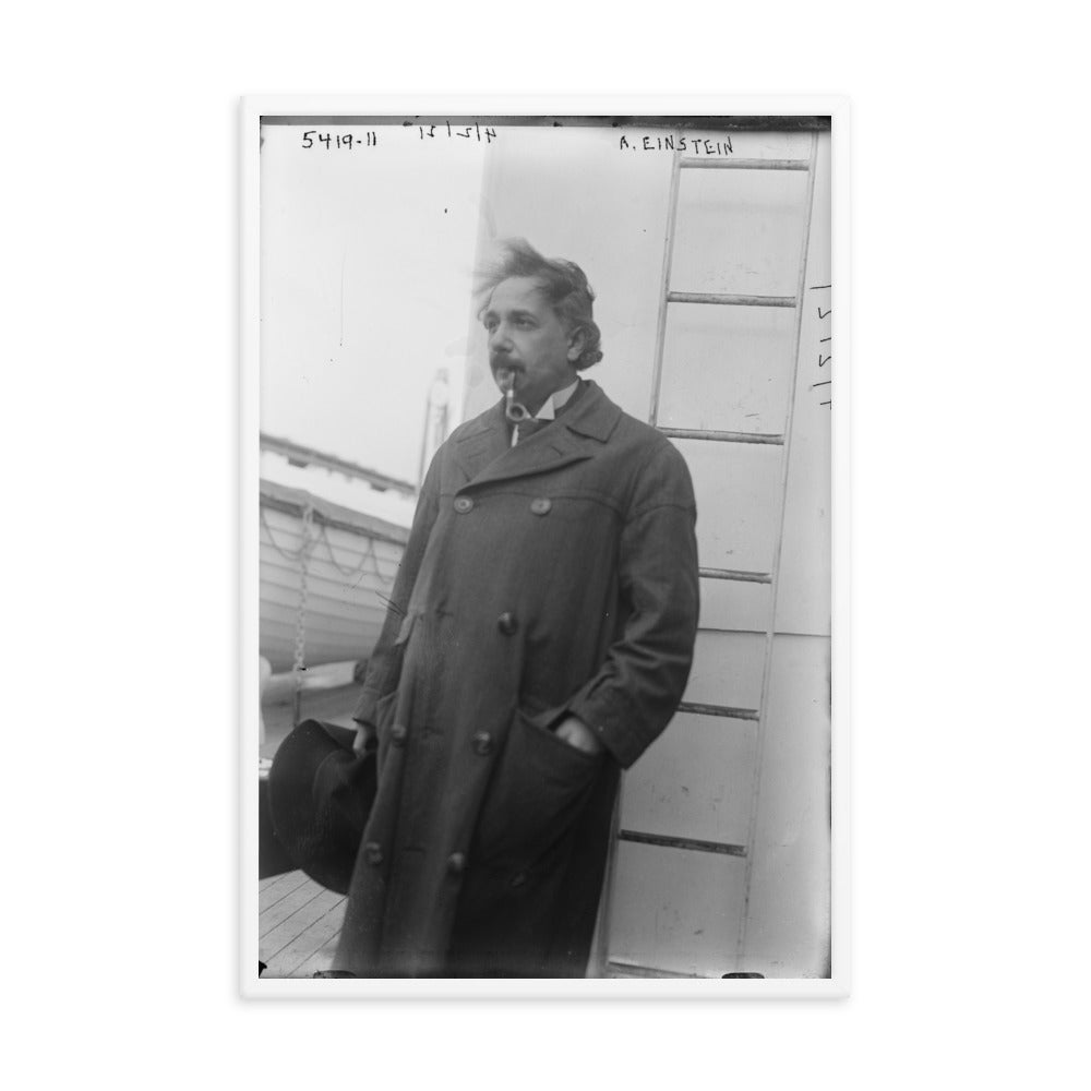 Einstein Aboard a Ship (Poster - Photo Paper Framed)