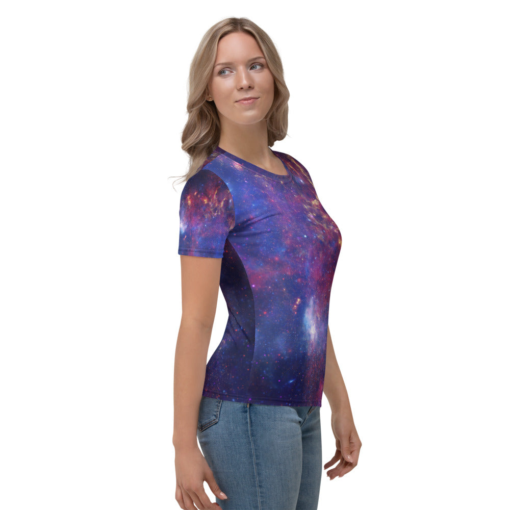 Milky Way Center - 3 Views (Women's Crew Neck T-shirt)
