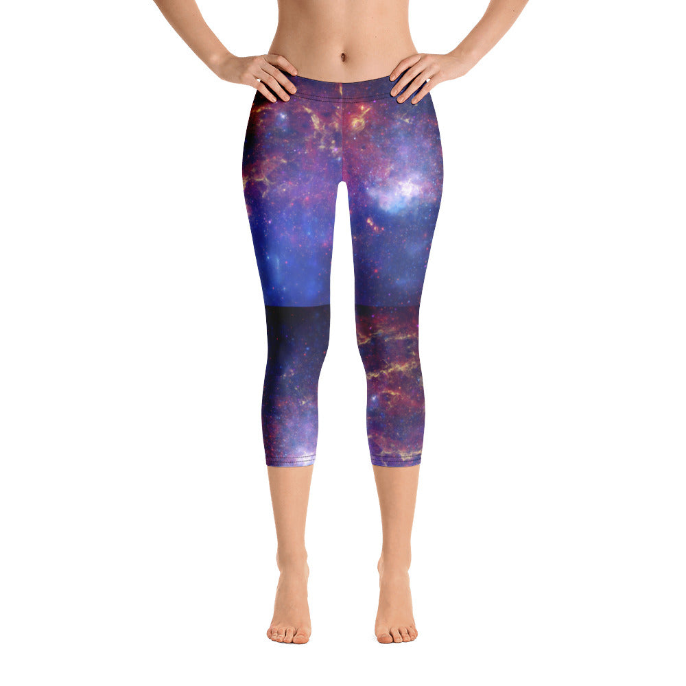 Milky Way Center - 3 Views (Women's Capri Leggings)