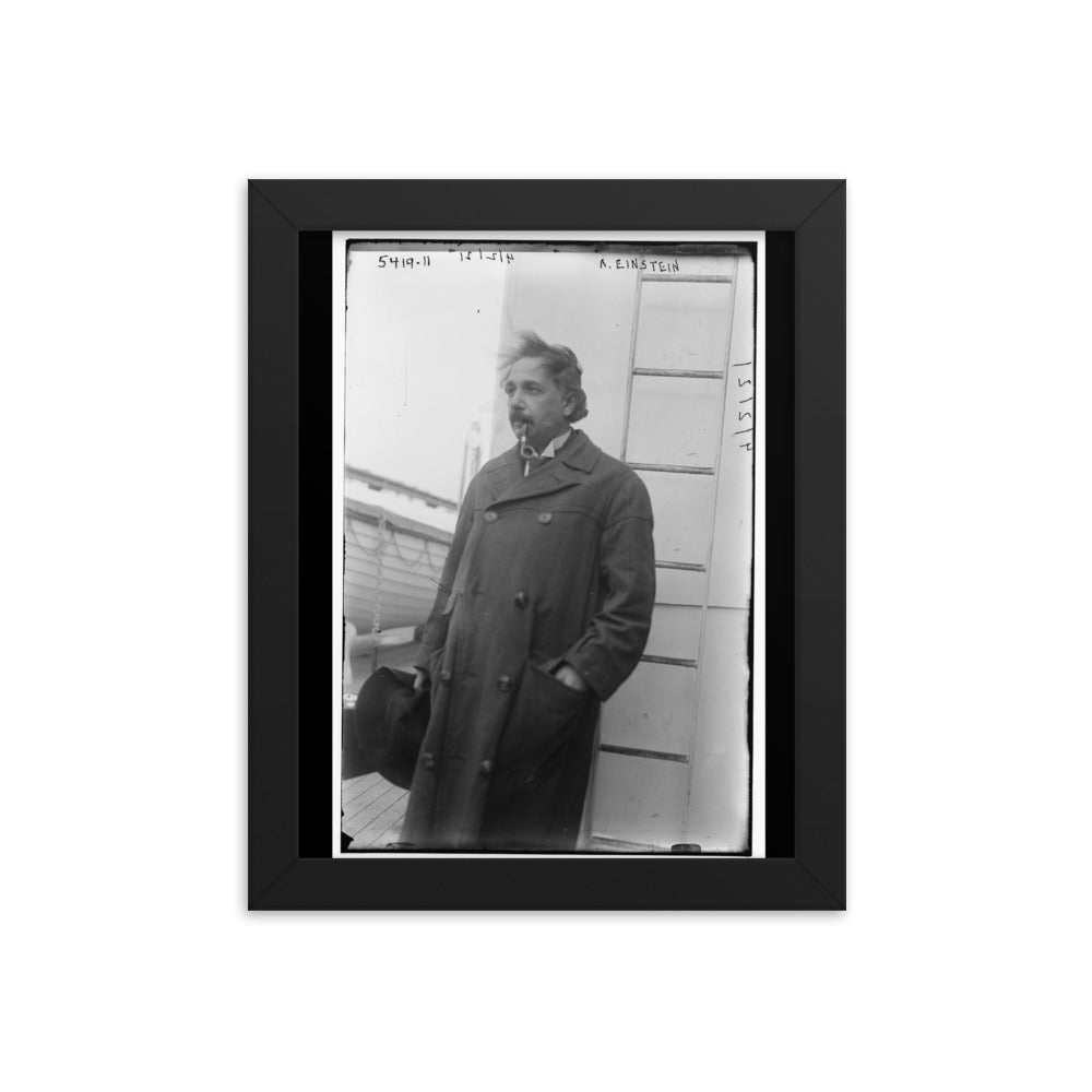 Einstein Aboard a Ship (Poster - Photo Paper Framed)