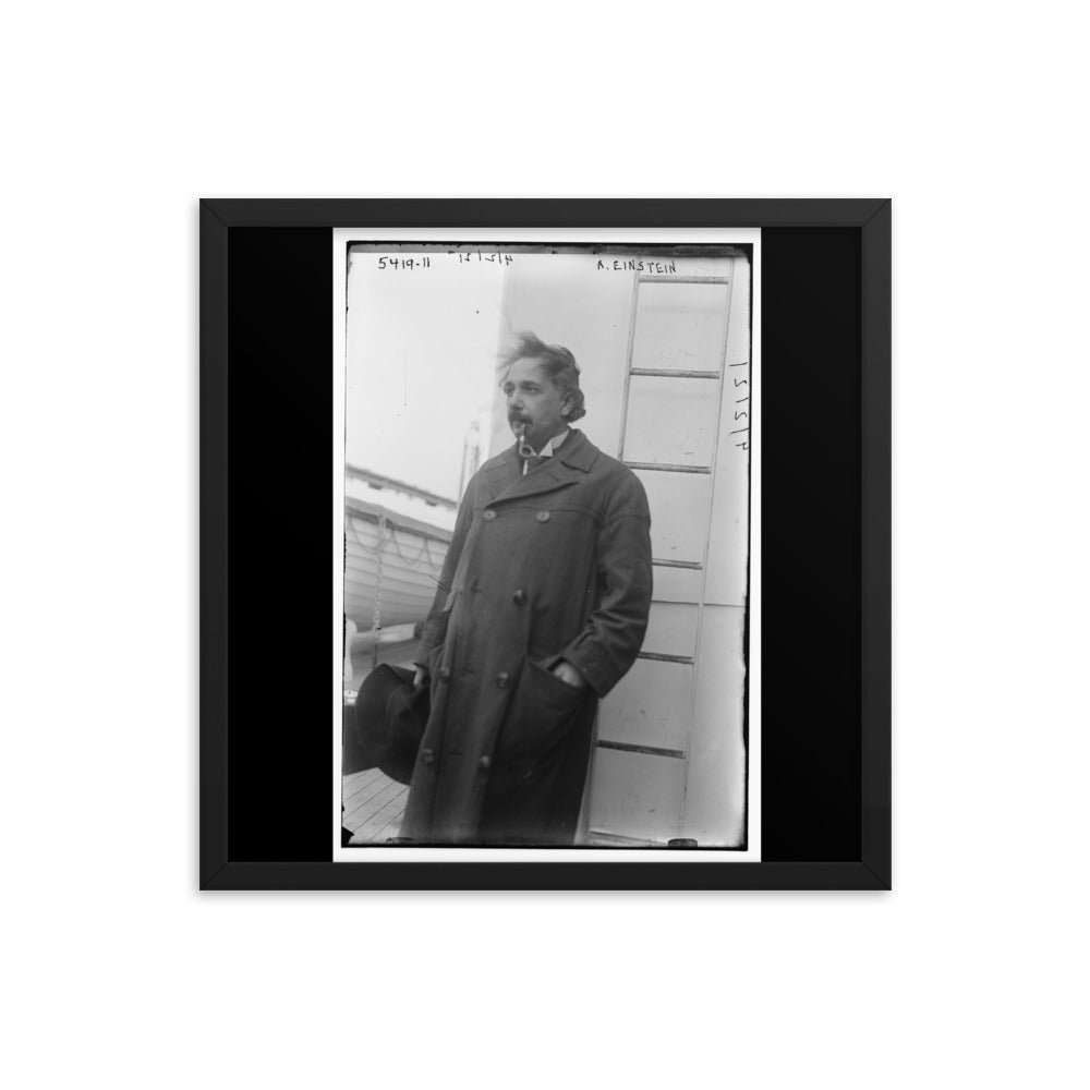 Einstein Aboard a Ship (Poster - Photo Paper Framed)