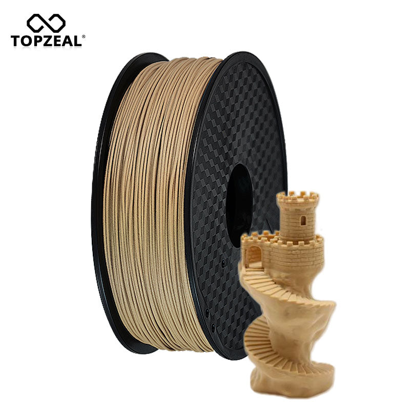 TOPZEAL PLA-Wood Filament for 3D Printer (1.75 mm, 1 kg/Roll)