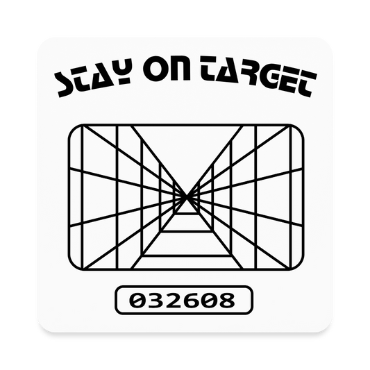 Stay on Target (Square Magnet) - white