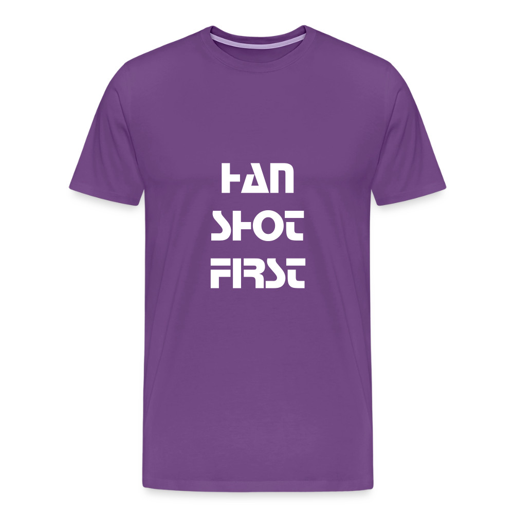 Han Shot First (Men's Premium T-Shirt) - purple