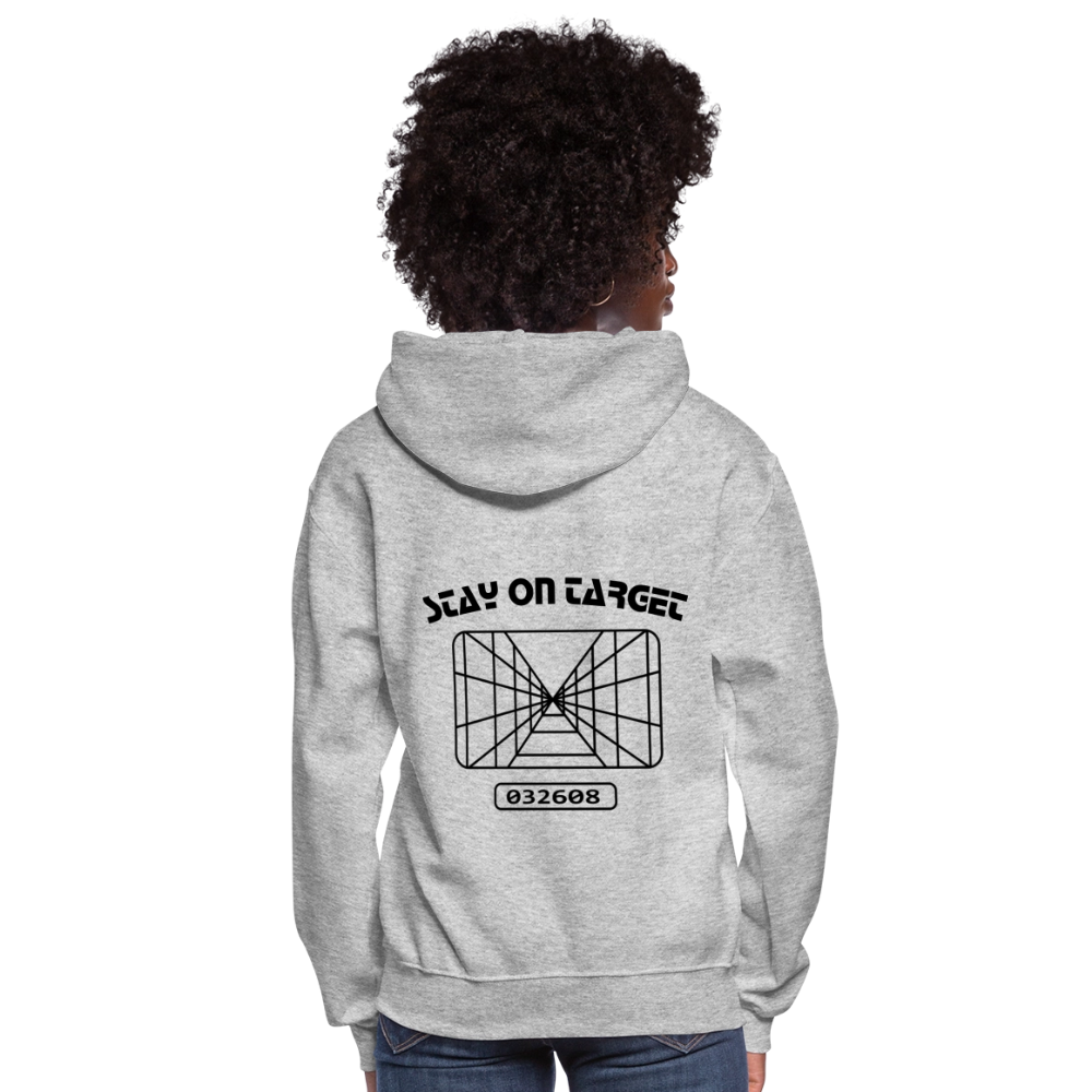Stay on Target (Women's Hoodie) - heather gray