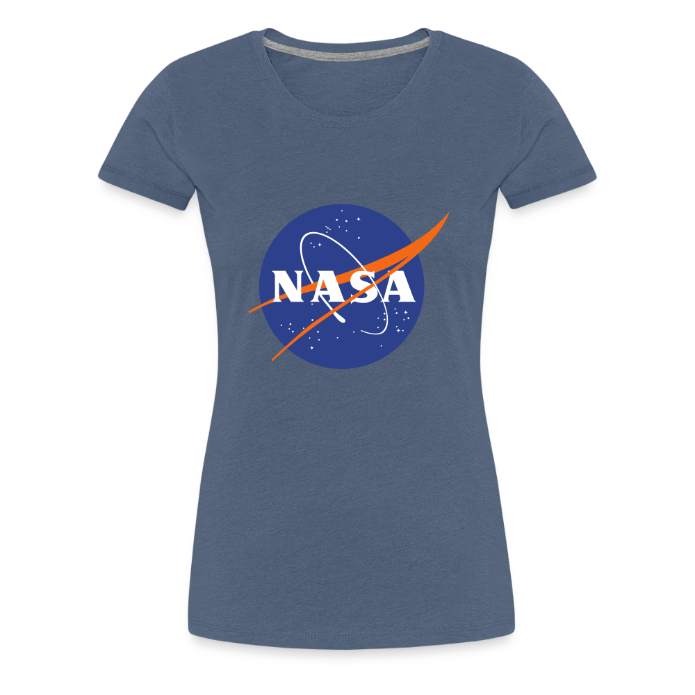 NASA Logo (Women’s Premium T-Shirt) - heather blue