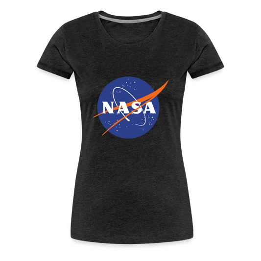 NASA Logo (Women’s Premium T-Shirt) - charcoal grey