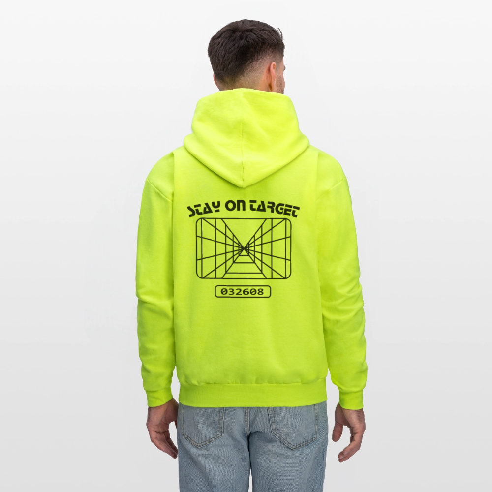 Stay on Target (Men's Hoodie) - safety green