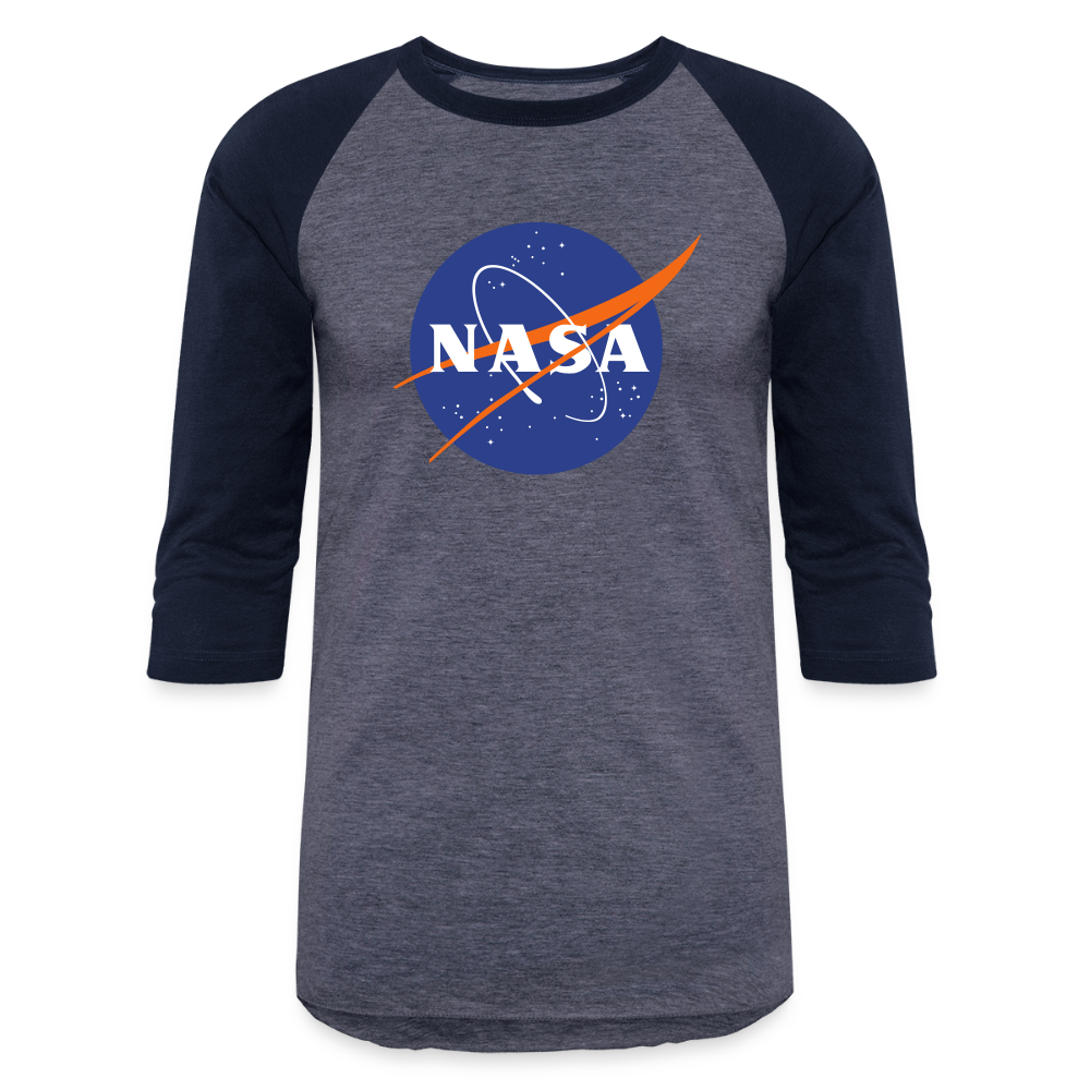 NASA Logo (Baseball T-Shirt) - heather blue/navy
