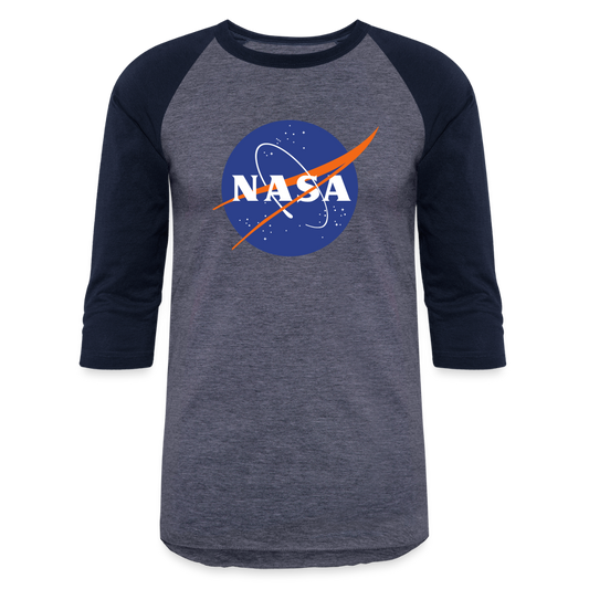 NASA Logo (Baseball T-Shirt) - heather blue/navy