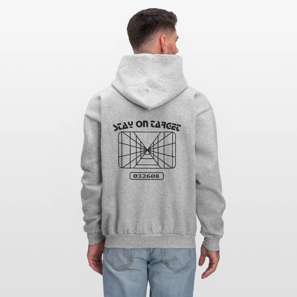 Stay on Target (Men's Hoodie) - heather gray