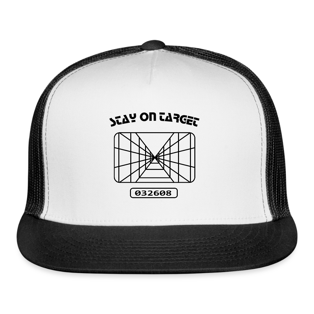 Stay on Target (Trucker Hat) - white/black
