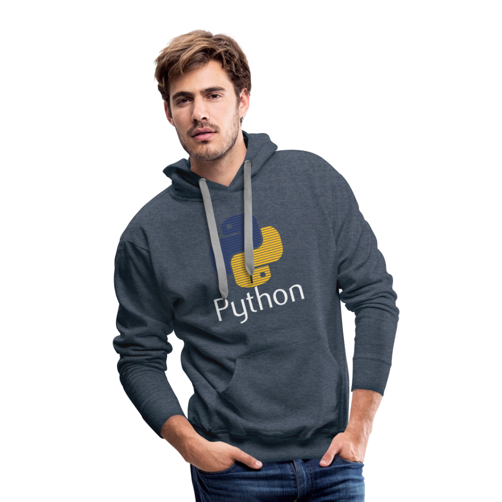 Python Logo - Blinds (Men’s Premium Hoodie) - heather denim