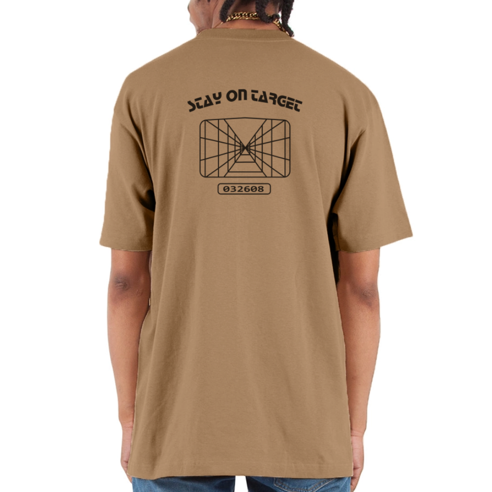Stay on Target (Unisex Oversized Heavyweight T-Shirt) - khaki