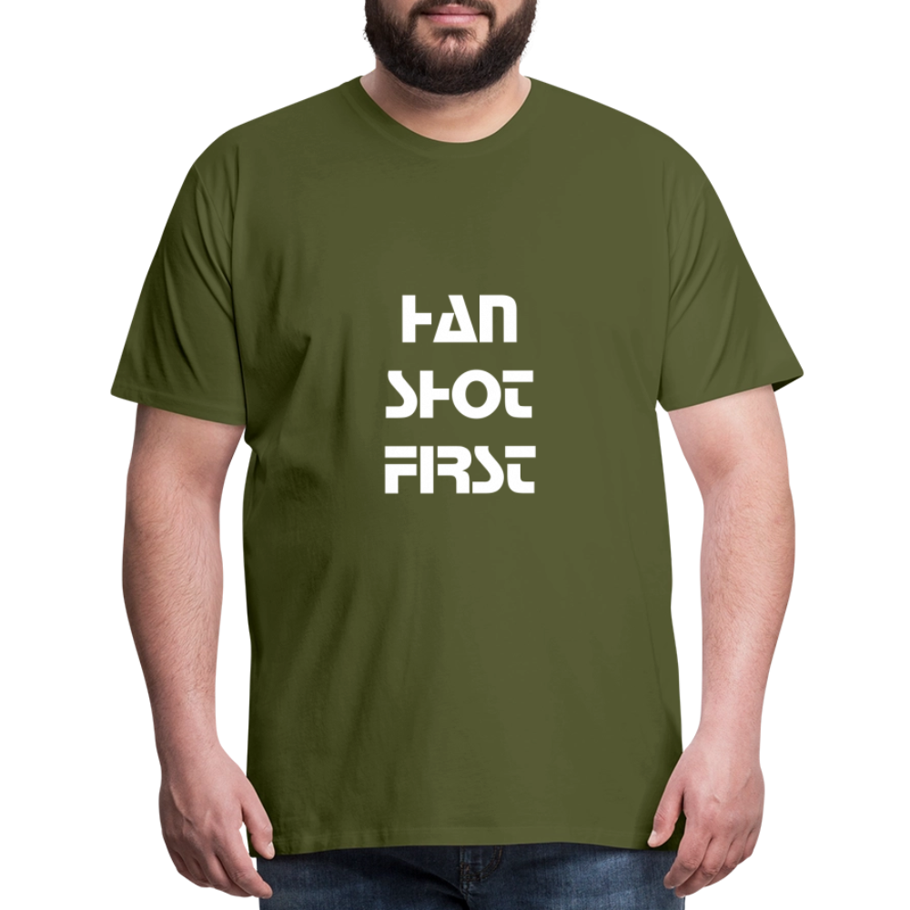 Han Shot First (Men's Premium T-Shirt) - olive green