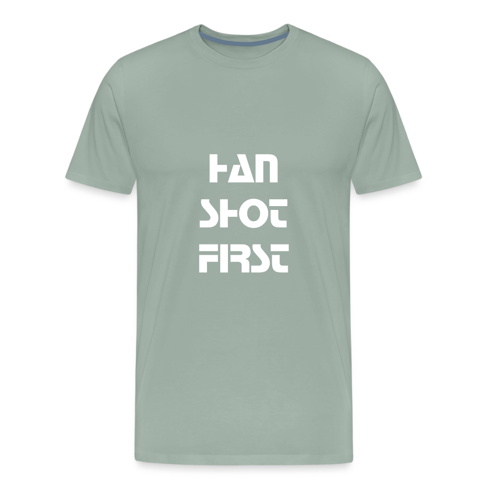 Han Shot First (Men's Premium T-Shirt) - steel green