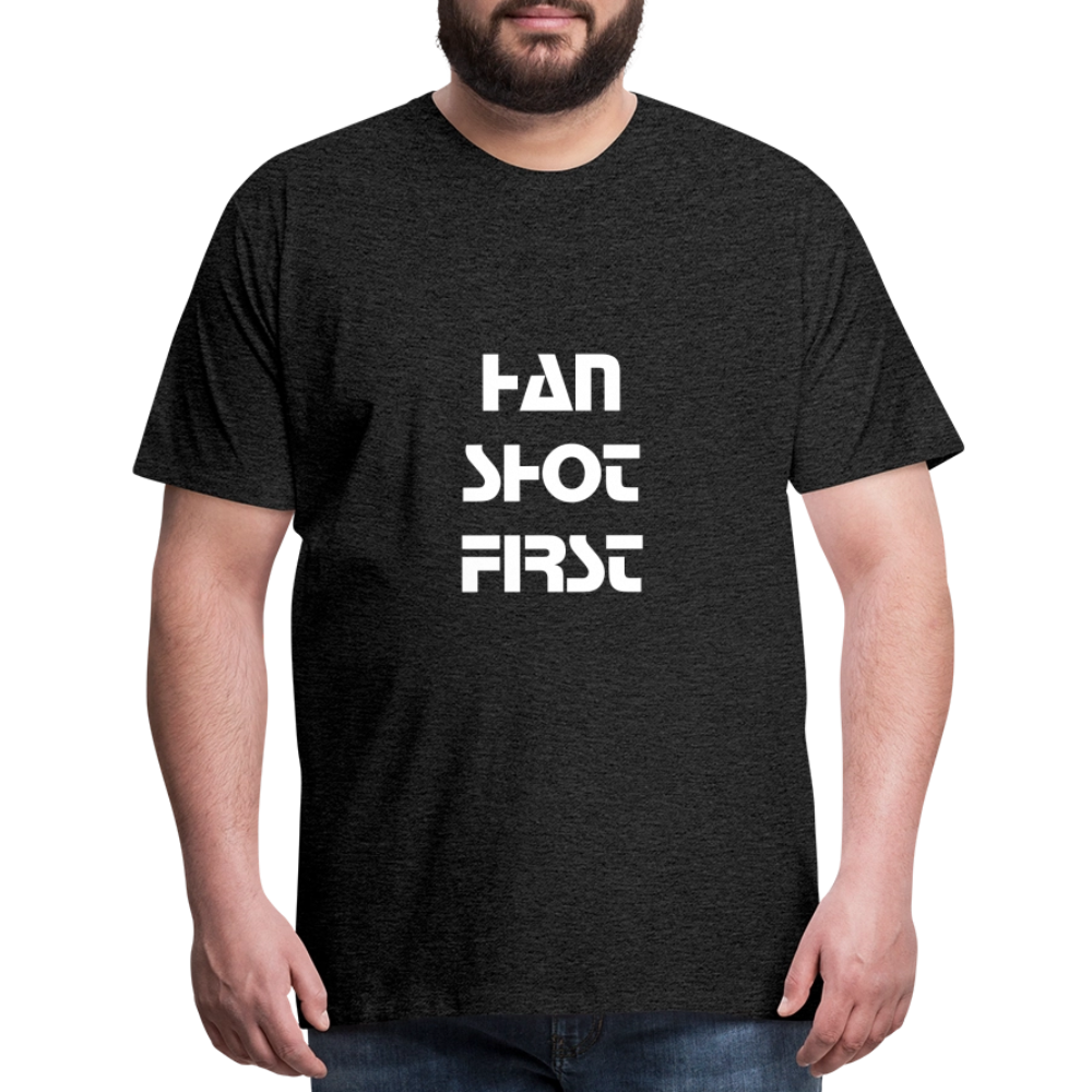 Han Shot First (Men's Premium T-Shirt) - charcoal grey