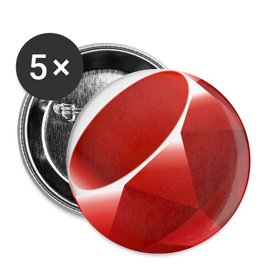 Ruby Logo (Buttons large 2.2'' (5-pack)) - white