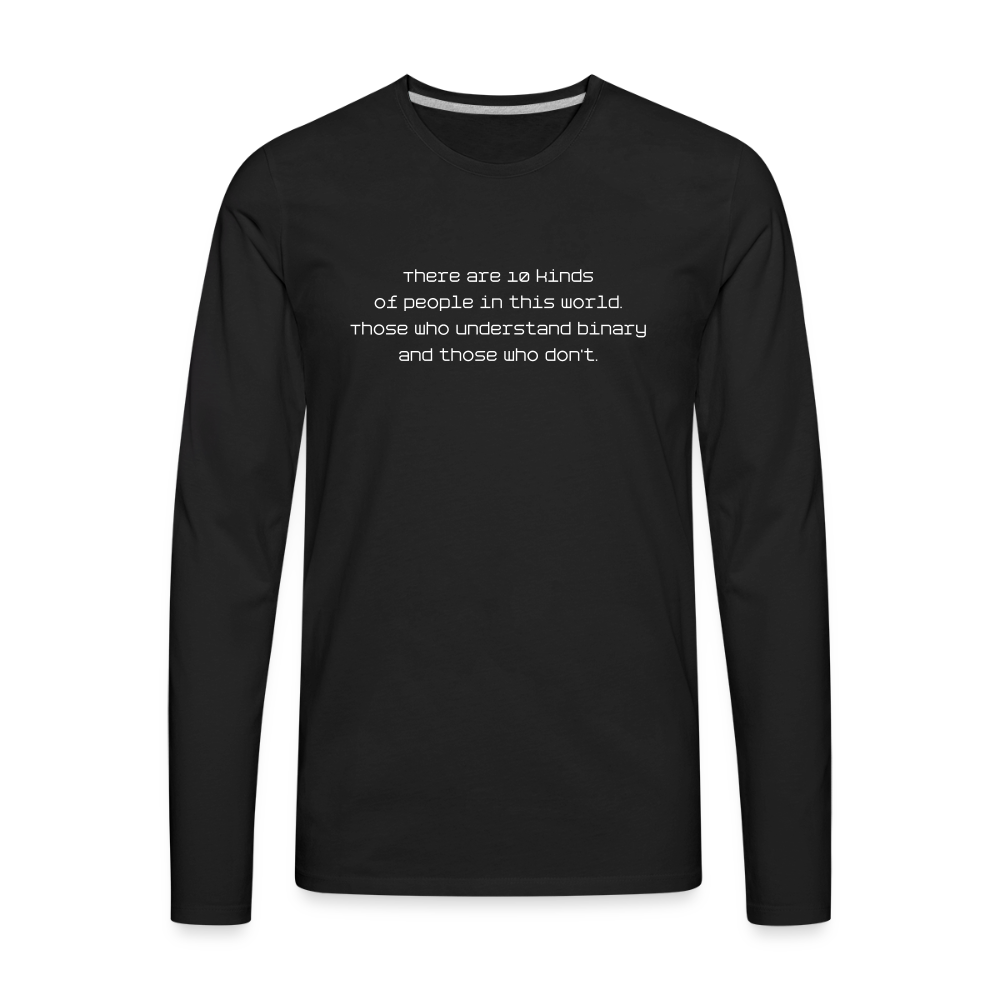 Binary People (Men's Premium Long Sleeve T-Shirt) - black
