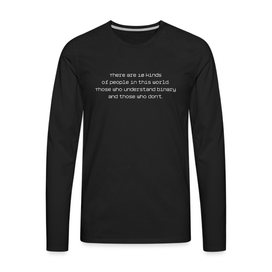 Binary People (Men's Premium Long Sleeve T-Shirt) - black