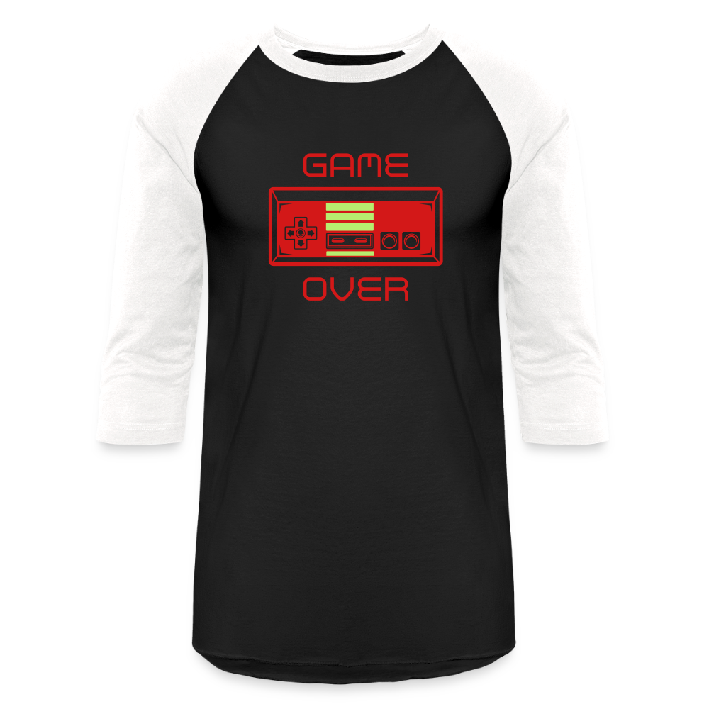 Game Over (Baseball T-Shirt) - black/white