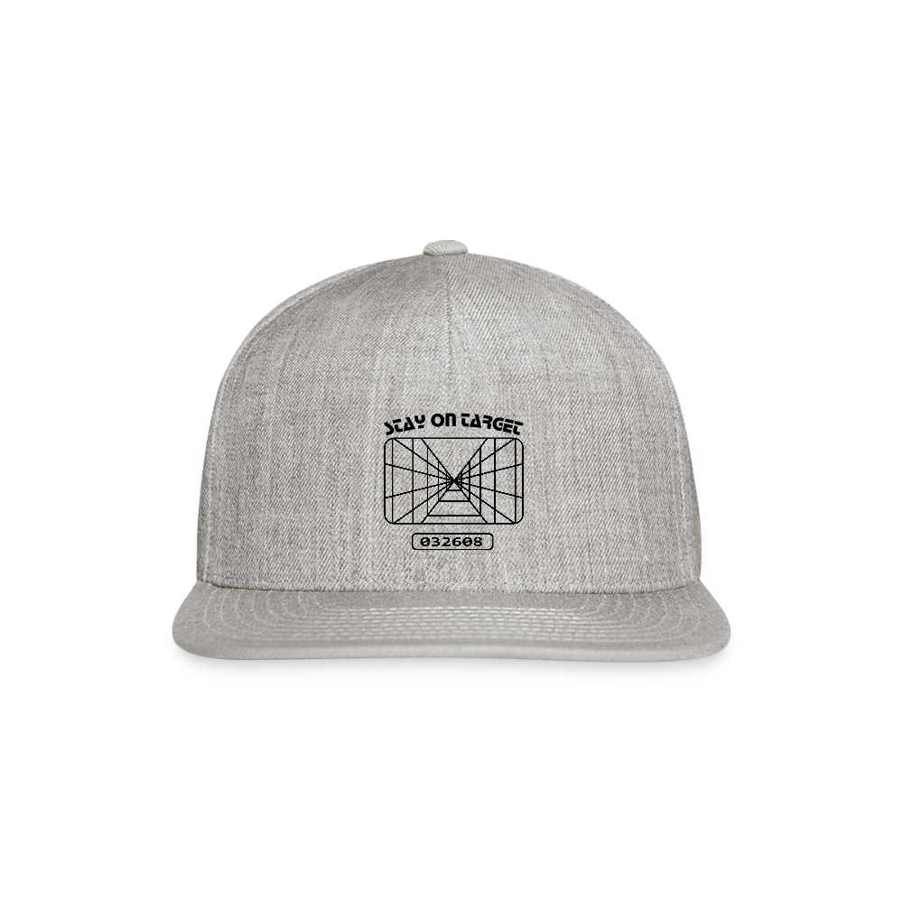 Stay on Target (Snapback Baseball Cap) - heather gray