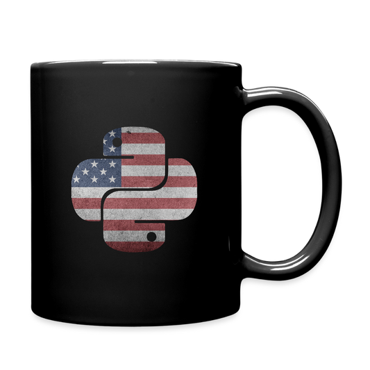 Python Logo - USA (Full Color Mug) - black