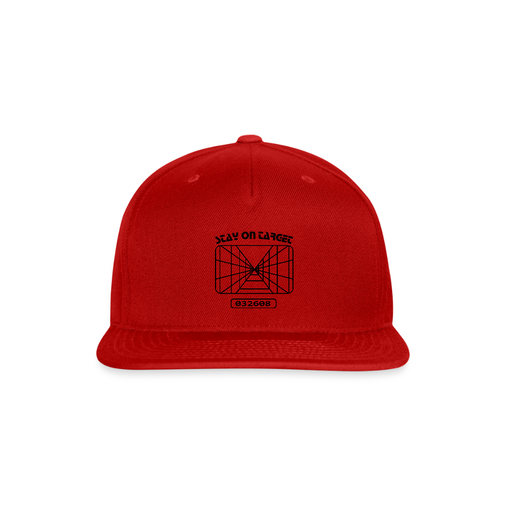 Stay on Target (Snapback Baseball Cap) - red