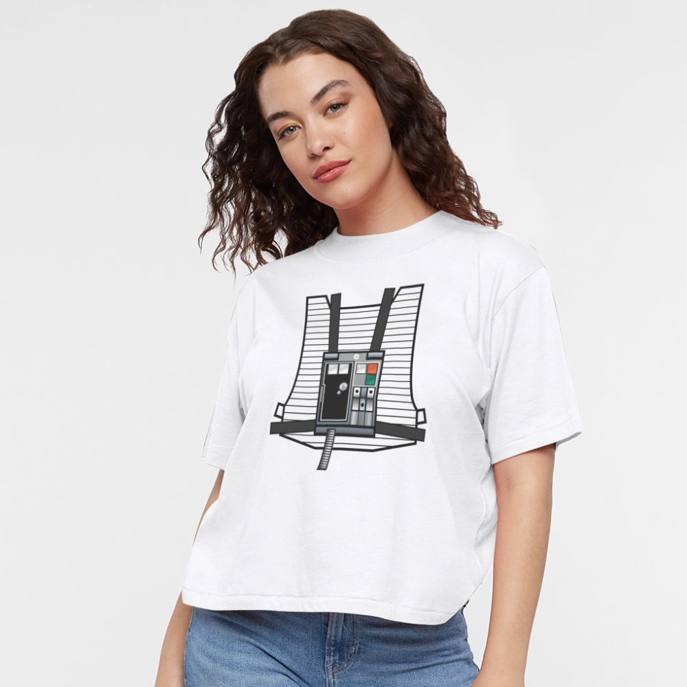 Stay on Target (Women's Boxy Tee) - white