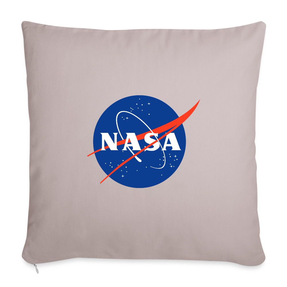 NASA Logo (Throw Pillow Cover 18” x 18”) - light taupe