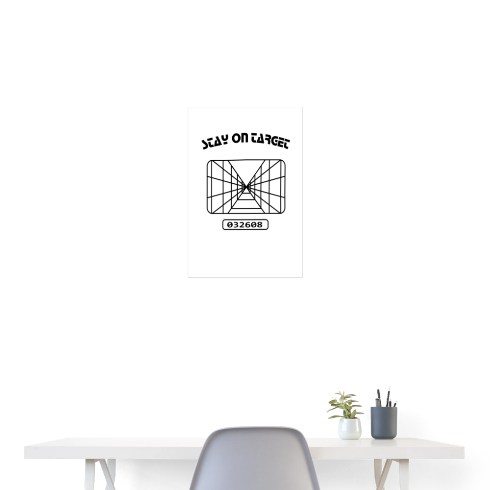 Stay on Target (Poster 18x24) - white