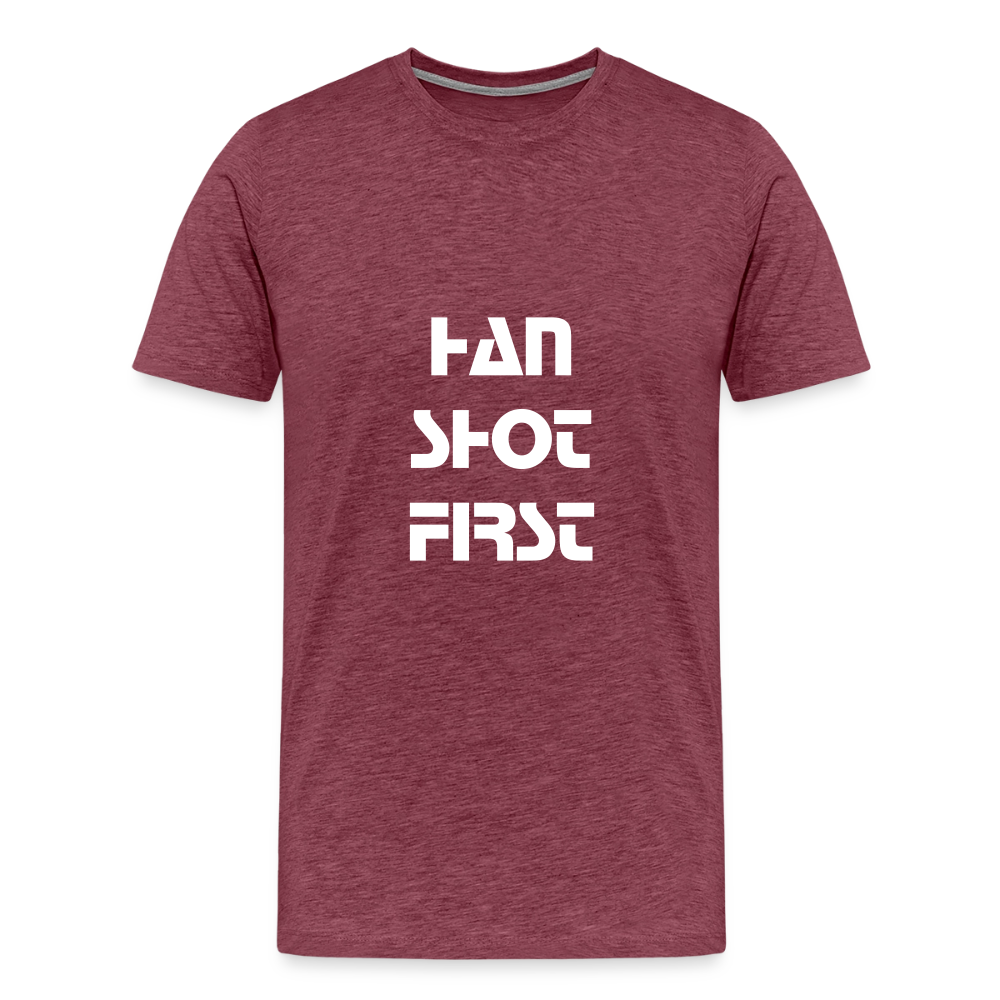 Han Shot First (Men's Premium T-Shirt) - heather burgundy